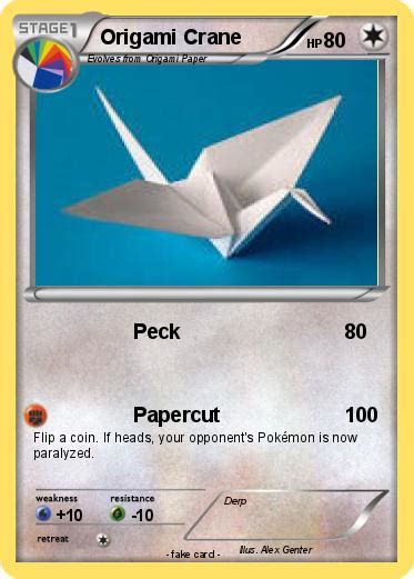 Pokémon Origami Crane 1 1 Peck My Pokemon Card