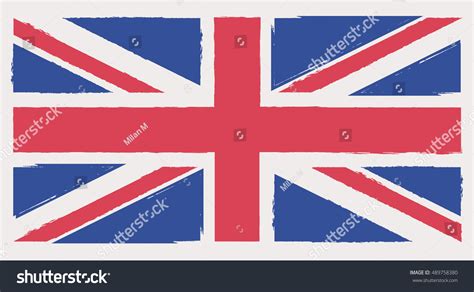 Grunge British Flagvector Template Stock Vector Royalty Free