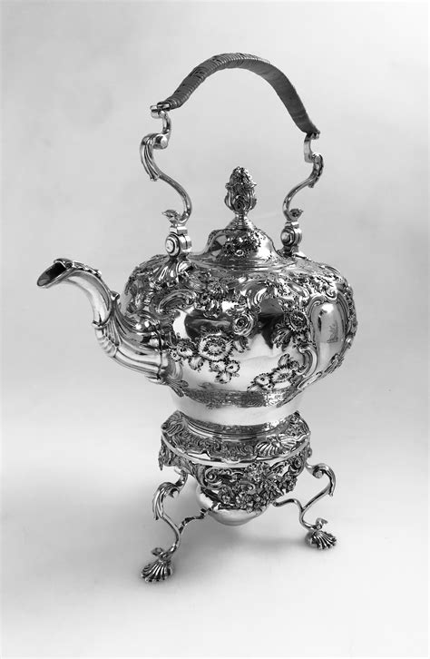 Antique English George Ii Sterling Silver Rococo Kettle On Stand For Sale At 1stdibs George Kettle