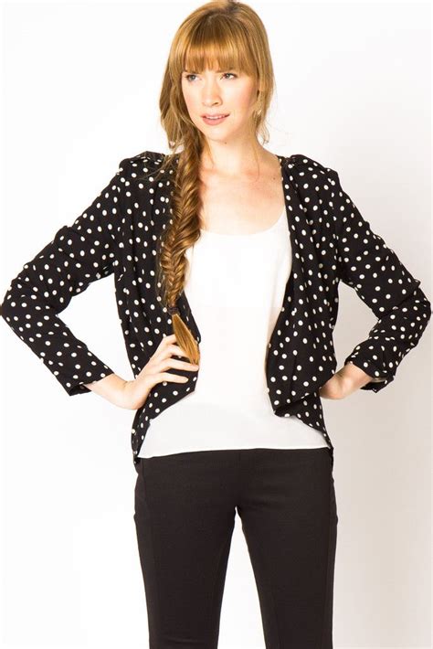 Polka Dot Blazer A Thread With Images Style Fashion Pretty Outfits