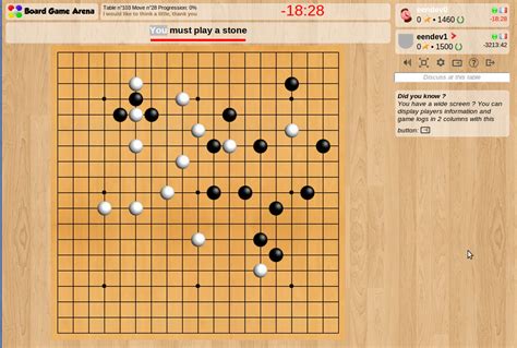 Tutorial gomoku - Board Game Arena