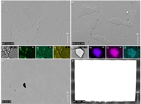 Micrographs Of Lpbf Fabricated Inconel Build Direction Marked By