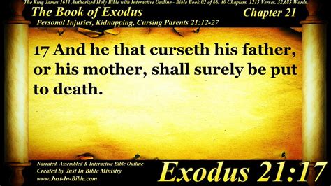 Bible Book 02 Exodus Chapter 21 The Holy Bible KJV Read Along