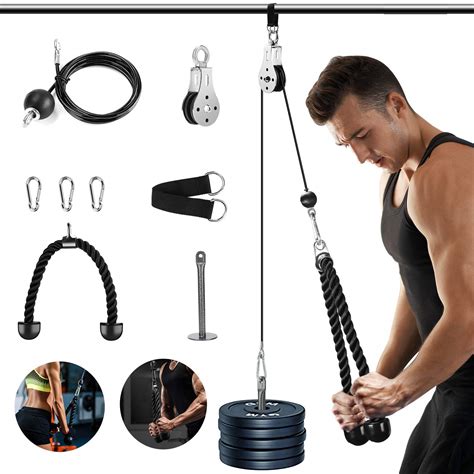 Buy Riiai Pulley Cable System Pulley System Gymfitness Lat And Lift Pulley System Tricep Rope