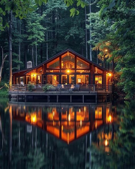 27+ Scenic Lakefront Cabin Retreats in 2024 | Lake cabins, Cottage tiny ...