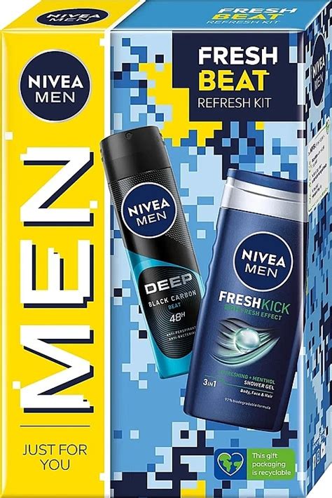 Nivea Men Fresh Beat Body Care Gift Set Sh Gel Ml Deo Ml