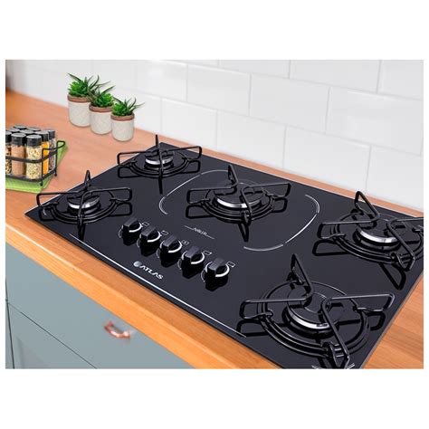 Fog O Cooktop Agile Atlas Bocas Up Glass Preto Shopee Brasil