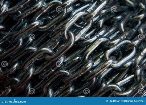 Metal Chain Texture For Background Stock Image - Image of anchor ...