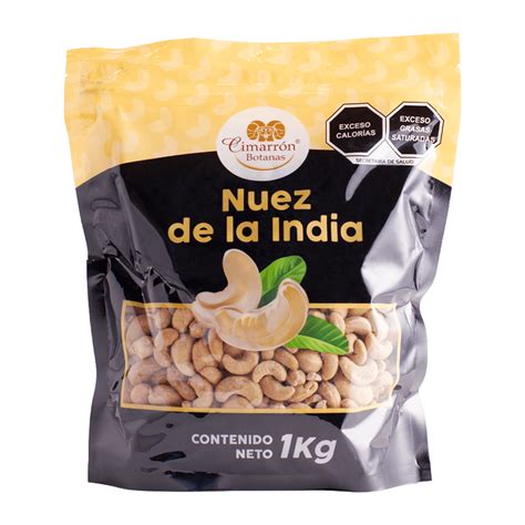 Nuez De La India Salada Y Tostada Cimarrón 1kg Cimarron Botanas Nuez