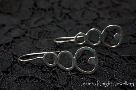 Sterling Silver Stacked Pebble Earrings By Jacintakjewellery