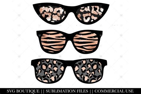 Leopard Sunglasses Sublimation Png Summer Cheetah Files