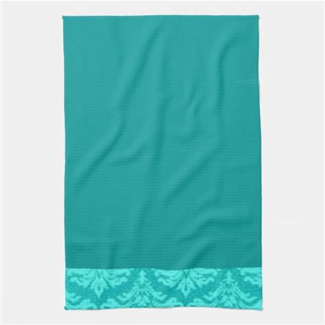 Fancy Dark Teal Kitchen Towels Zazzle