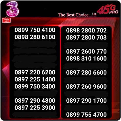 Jual Nomor Cantik Tri 11 Digit Murah Best Nomer 3 Three 11 Digit