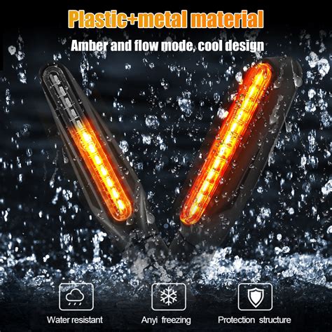 Pcs Motorcycle Turn Signal Light Dc V Universal Motorcycle Flowing