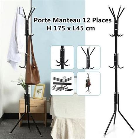 Porte Manteau Sur Pieds H X L Cm Places Cdiscount Maison