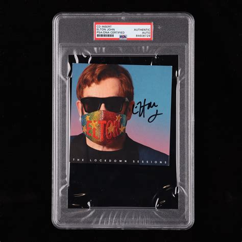 Elton John Signed The Lockdown Sessions Cd Cover Psa Pristine Auction