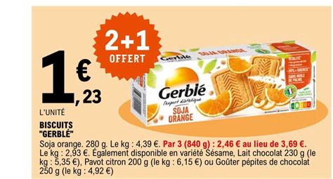 Promo Biscuits gerblé chez E Leclerc iCatalogue fr