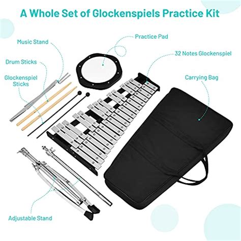 Giantex 32 Note Professional Glockenspiel Bell Kit Percussion