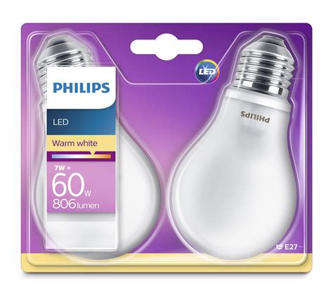 Ampoules Led Standar E W Philips Lot De Blanc Chaud Ampoule But