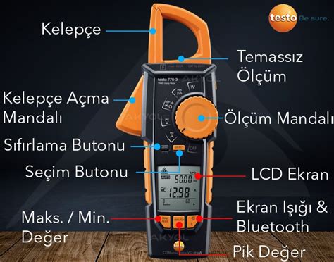 Testo Bluetoothlu Pens Ampermetre Testo Pensampermetre Testo