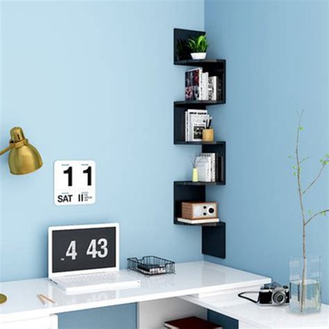 Rak Buku Rekaan Zig Zag Zig Zag Design Tier Large Corner Shelf