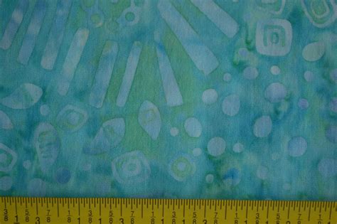 By 1 2 Yd Turquoise Green Yellow Tonga Batik Timeless Treasures B8433