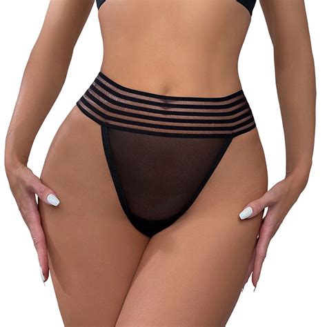 XZHGS Solid Spring Bikini Women S High Waist Underwear Seamless Thong