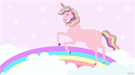 Unicorn Pastel Rainbow Background