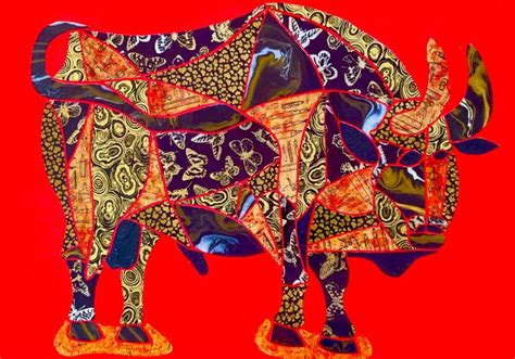 Bull Sees Red - Debbie Gibbs - Paintings & Prints, Animals, Birds ...