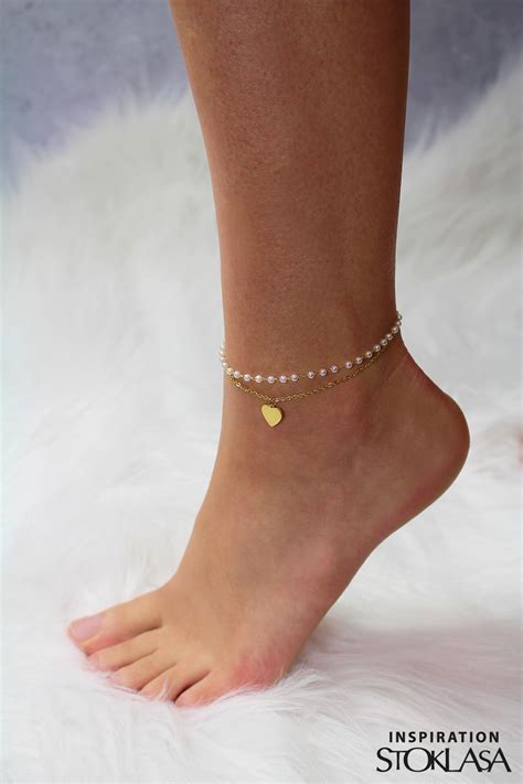 Stainless Steel Ankle Bracelet With Charm Pendant STOKLASA