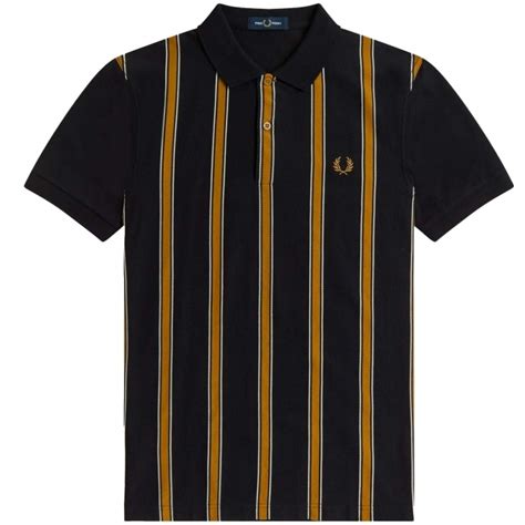 Fred Perry M Textured Stripe Polo Shirt M