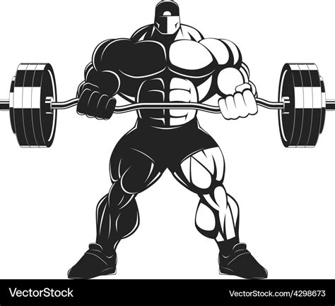 Bodybuilder With A Barbell Royalty Free Vector Image