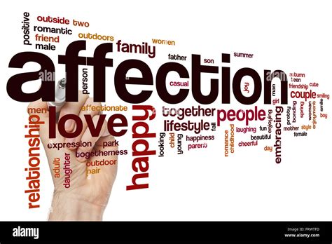 Affection word cloud concept with love relationship related tags Stock ...