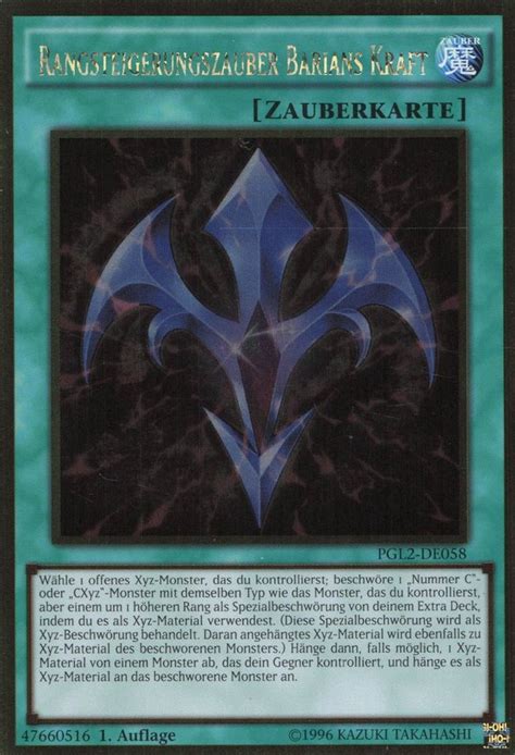 Recollectibles Sammelkarte Yugioh Karte Rangsteigerungszauber Barians