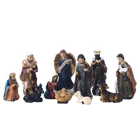 Freego Pcs Figuras De Pres Pio Conjunto De Natal Mini Resina Jesus