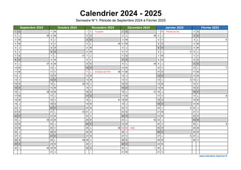 Calendrier Imprimer