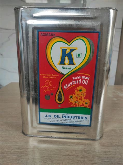 15kg Kachi Ghani Mustard Oil Packaging Size 15kgs At 3280 Tin In Jammu