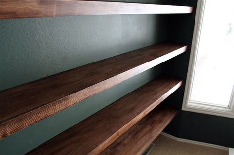 DIY Solid Wood Wall-to-Wall Shelves - Chris Loves Julia