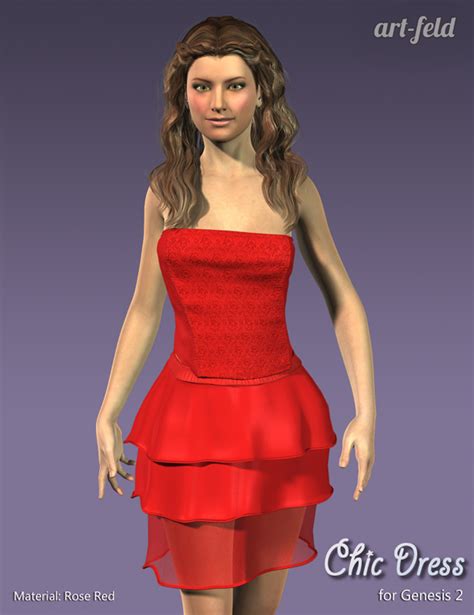 Chic Dress for Genesis 2 Female(s) | Daz 3D