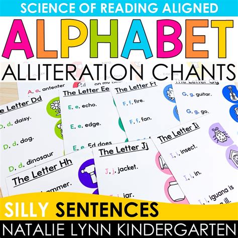 Alphabet Chants with Alliteration Sentences Science of Reading Aligned - Worksheets Library