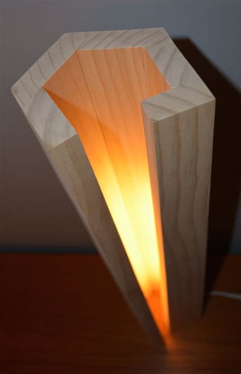 Modern Wood Lamp By Nomadwoodworkingshop On Etsy