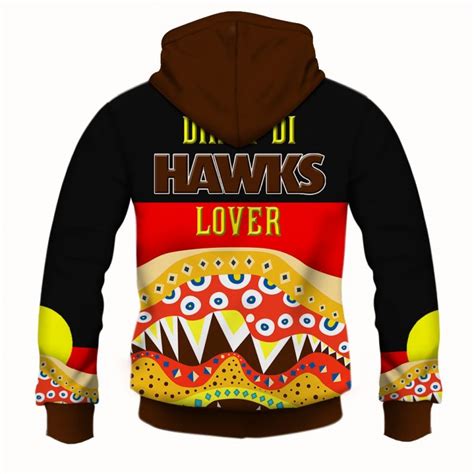 Afl Hawthorn Hawks Dinky Di Lover Aboriginal Flag X Indigenous Zip Up