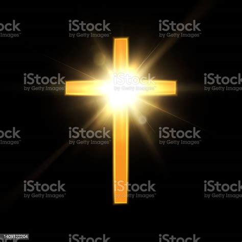 Golden Icon Of The Holy Cross Stock Illustration Download Image Now Amish Anglican Baptist