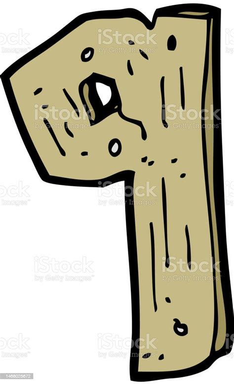 Cartoon Wooden Number Stock Illustration Download Image Now Art