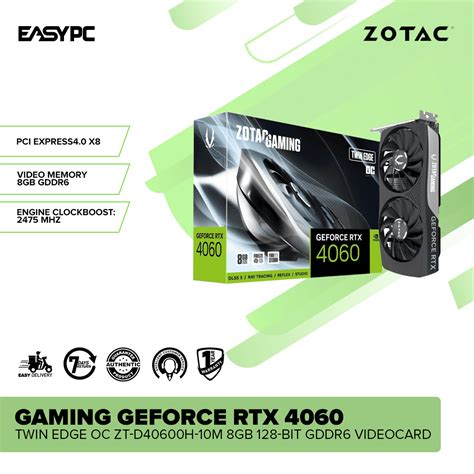 Zotac Gaming Geforce Rtx 4060 Twin Edge Oc Zt D40600h 10m 8gb 128 Bit