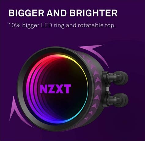 Nzxt Kraken X53 240mm Aio Rgb Cpu Liquid Cooler Rotating Infinity Mirror Design Improved Pump