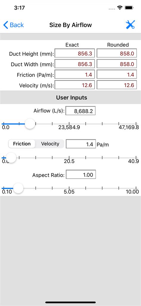 Carmel Software | HVAC Duct Sizer iOS App