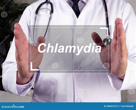 Medical Concept Meaning Chlamydia With Inscription On The Page Stock