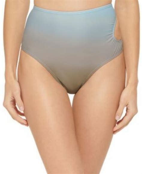 Msrp Dkny Womens Key Hold High Waist Ombre Splash Bikini Bottom