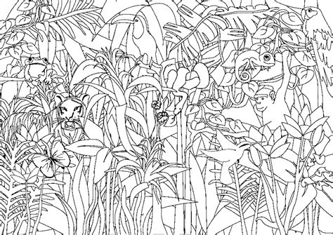 Jungle Printable Coloring Page Free Printable Coloring Pages